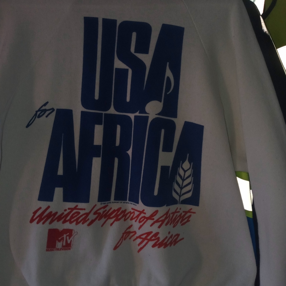 1985 USA FOR AFRICA MTV PROMO SWEATSHIRT